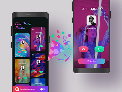 Call Flash Theme app design ui ux 应用