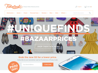 Takatack Homepage ecommerce online shopping store