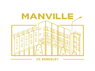 Manville apartment building logo real estate ville