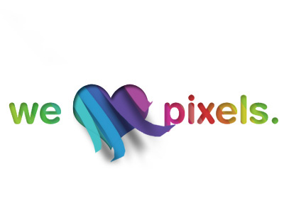 We Love Pixels colorful colors heart hue