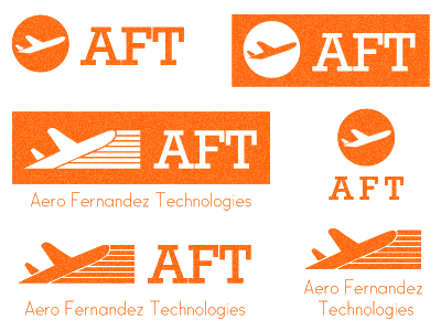 AFT Logo logo orange plane white