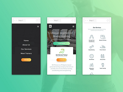 OK Fitness Mobile Responsive Website