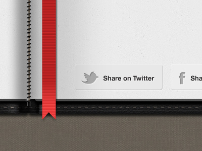 Inside book bookmark ipad iphone share twitter