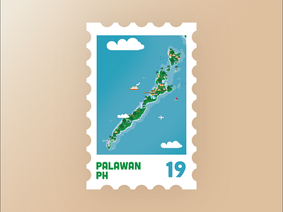 Palawan PH 19 el nido philippines stamp