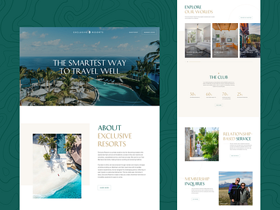 Resort website concept design concept design resort ui design web design