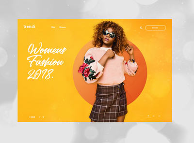 Fashion landing page exploration app concept fashion interface photoshop product ui ux