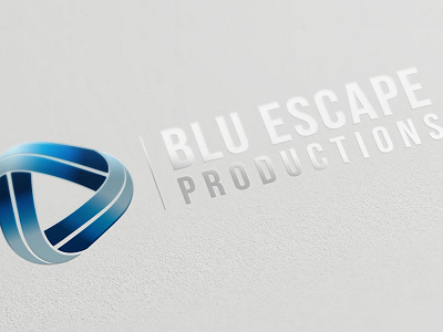 Blu Escape Productions branding identity lettering logo logotype typography