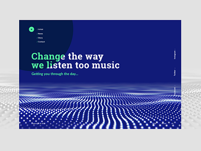 Music landing page