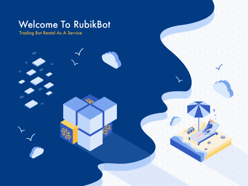 Dribbble Debut - Rubikcoin Cryptocurrency aftereffect animation crypto illustration interaction sketchapp uiux webdesign