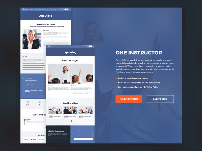 One Instructor aftereffect animation education interaction uxui webdesign