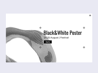 Black&White concept agency animation black white branding design landing page motion poster poster art ui ux