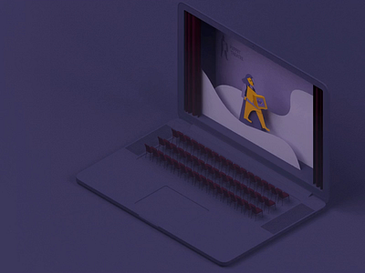 A newborn online presence animation branding design illustration laptop motion theatre