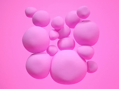 Bubbles animation for AR animation augmentedreality bounce bubbles cinema 4d design motion pink