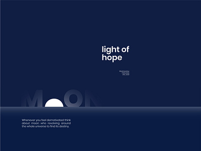 Light of Hope | Poster creative agency design art minimal minimal poster moonlight poster art poster design wordmark series wordmarks
