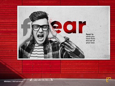 Fear creative ads creative design fears idea impression inspiration minimal poster poster design success