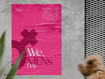 Womens Day creative ads creative design creative direction design minimalist poster design type design typogaphy typography art women empowerment