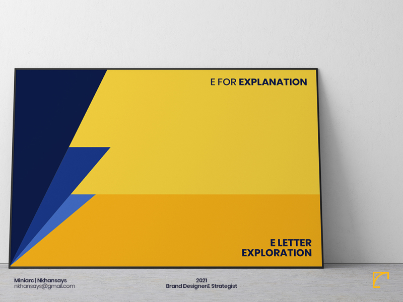 E Letter Exploration  Letter Poster by nkhansays  Miniarc on Dribbble