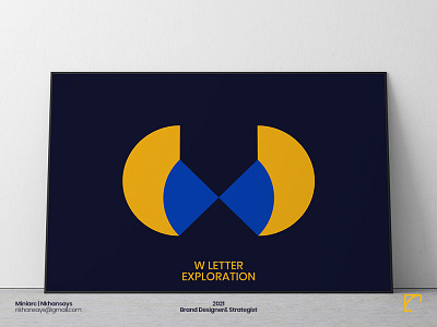 W Letter Exploration design geometric design lettermark logo design minimal shape elements w letter logo wings