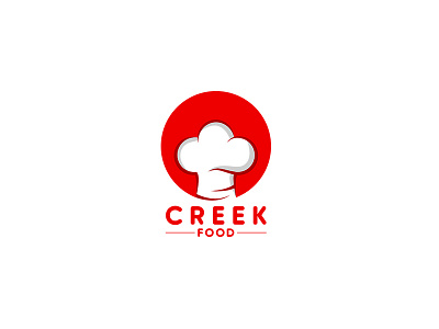 Creek Resturant Logo chef cook creative design fastfood hat logo minimal resturant