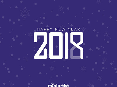 Happy New Year creative design creative poster happy new year logo design minimal art new year 2019 new year card new year ev new year eve