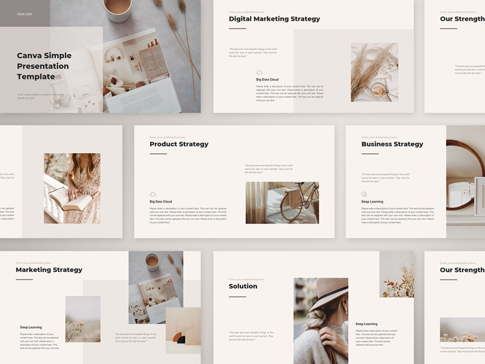 Simple Business Presentation Template by CreativeForest on Dribbble