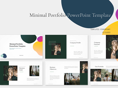 Simple Portfolio PowerPoint Template graphic design portfolio powerpointdesign presentation presentationtemplate
