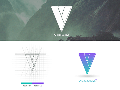 V Logo - colorful logo design dribble gradient letter v logo logo a day logo design new shot shots throwback ui v design v logo