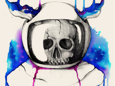 Dead Astronaut colors dead illustration pencil watercolor