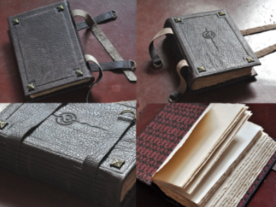 2D Dungeon Project book bookbinding handmade leather medieval