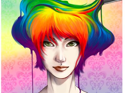 Color Girl color digital art photoshop redraw tablet