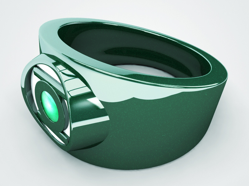 3D Green Lantern Ring 3d 3d model green lantern design render digital model