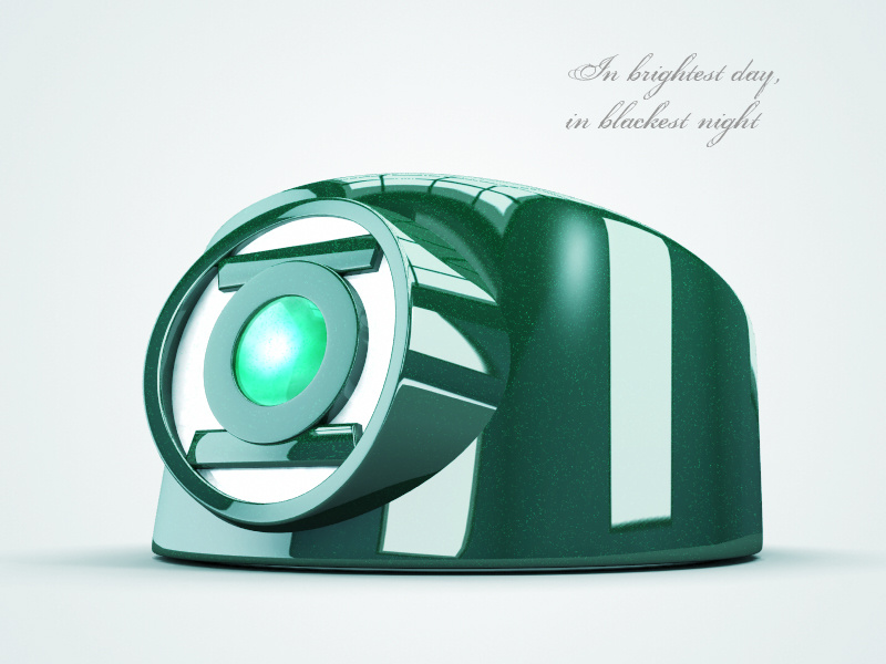 In brightest day 3d 3d model green lantern design digital model render