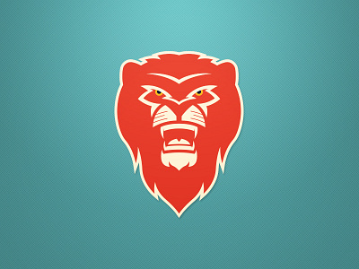 Lion Logo - Red bold branding clean concept lion logo sports