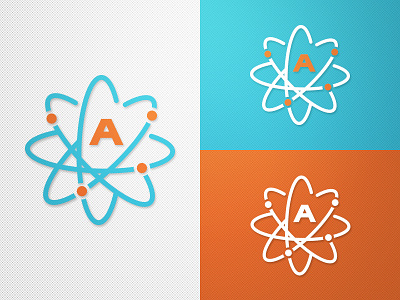 Alternate Atoms Logo atom bold branding clean concept design flat design logo modern sport logo sports vector
