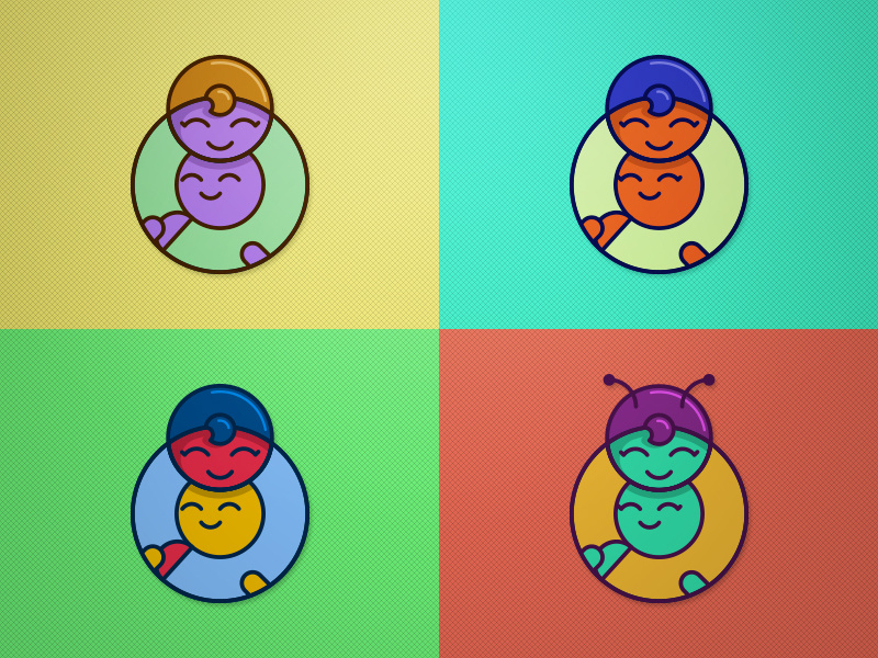 Give Your Mom a Hug mothers day vector modern flat design human logo icon hug