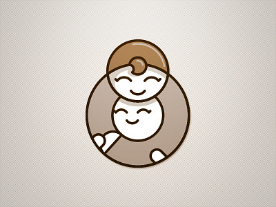 Mothers Hug flat design hug human icon logo modern mothers day vector