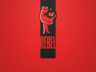 Rebel Logo - Red. Weekly Logo Project 13/52 bold branding clean concept flat flat design logo modern rebel vector