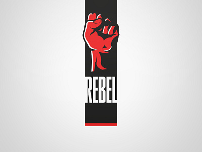 Rebel Logo - White. Weekly Logo Project 13/52 bold branding clean concept flat flat design logo modern rebel vector
