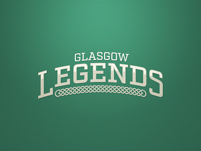 Glasgow Legends Logo. Weekly Logo Project 17/52 bold branding clean concept flat flat design legend legends logo modern sport logo sports vector word mark