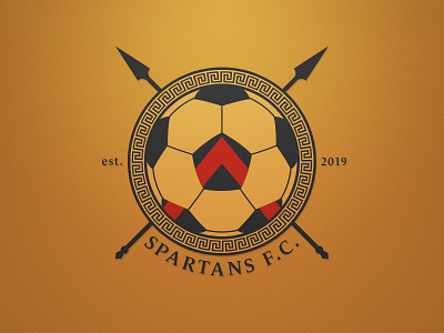 Spartans FC Logo. Weekly Logo Project 18/52 bold branding clean concept flat flat design logo modern spartans sport logo sports vector