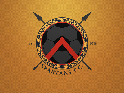 Spartans FC Logo - Dark. Weekly Logo Project 18/52 bold branding clean concept flat design logo modern spartans sport logo sports vector