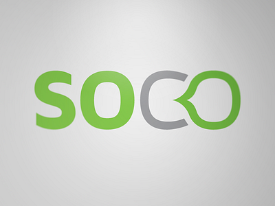 SOCO clean logo maven modern speech bubble word mark