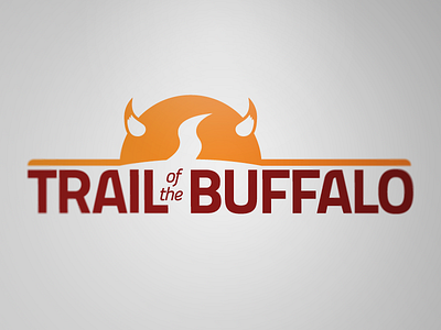 Trail of the Buffalo bold buffalo clean combination figure ground logo modern sans serif word mark