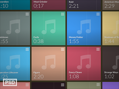 Random Album Artwork album colors feature music muzzy palette player psd request time