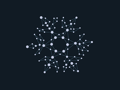 Winter Nodes constellation illustration network nodes snowflake stars winter