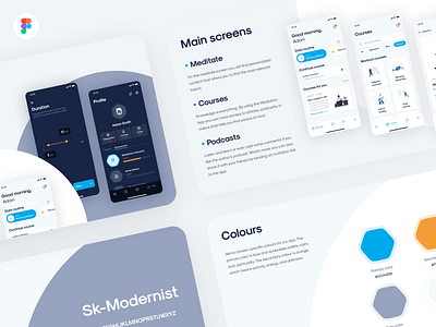 🧘  Meditation App - figma presentation