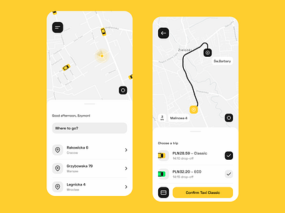 🚕 Taxi App app app concept application design taxi taxi app taxi booking app ui ui design uiux ux ux design