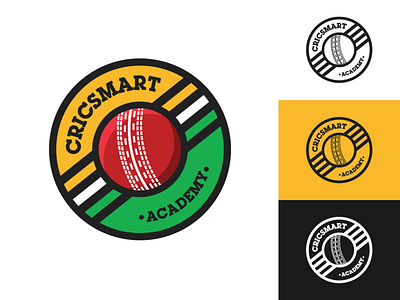 CricSmart Logo academy australia brand branding cricket design fiverr graphics icon identity logo logo branding social media