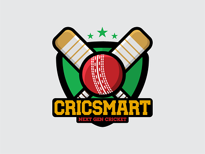CricSmart Logo academy australia brand branding cricket designer fiverr graphics icon identity logo logo branding social media