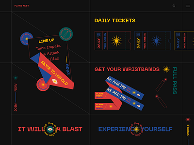 Music Festival Interface branding design festival illustration interface mobile ui music ui ux web webdesign